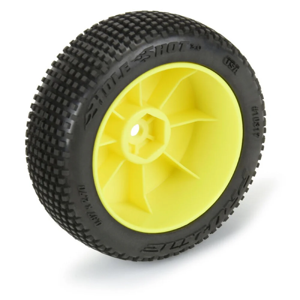 Proline 1031712 Hole Shot 3.0 Buggy Tyres Mounted On Velocity Wheels Yellow Arrma Typhon Grom - Image 5