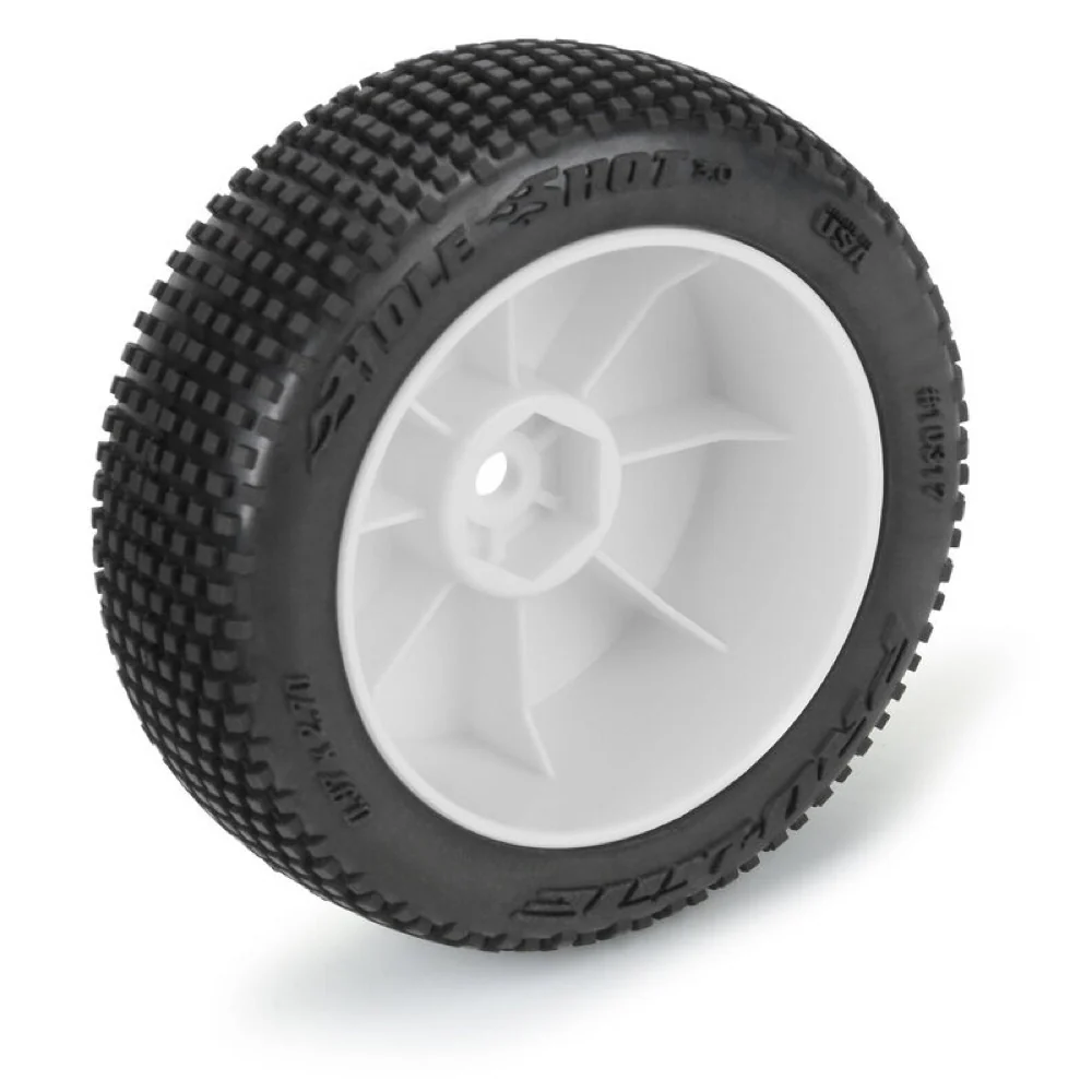 Proline 1031713 Hole Shot 3.0 Buggy Tyres Mounted On Velocity Wheels White Arrma Typhon Grom - Image 5