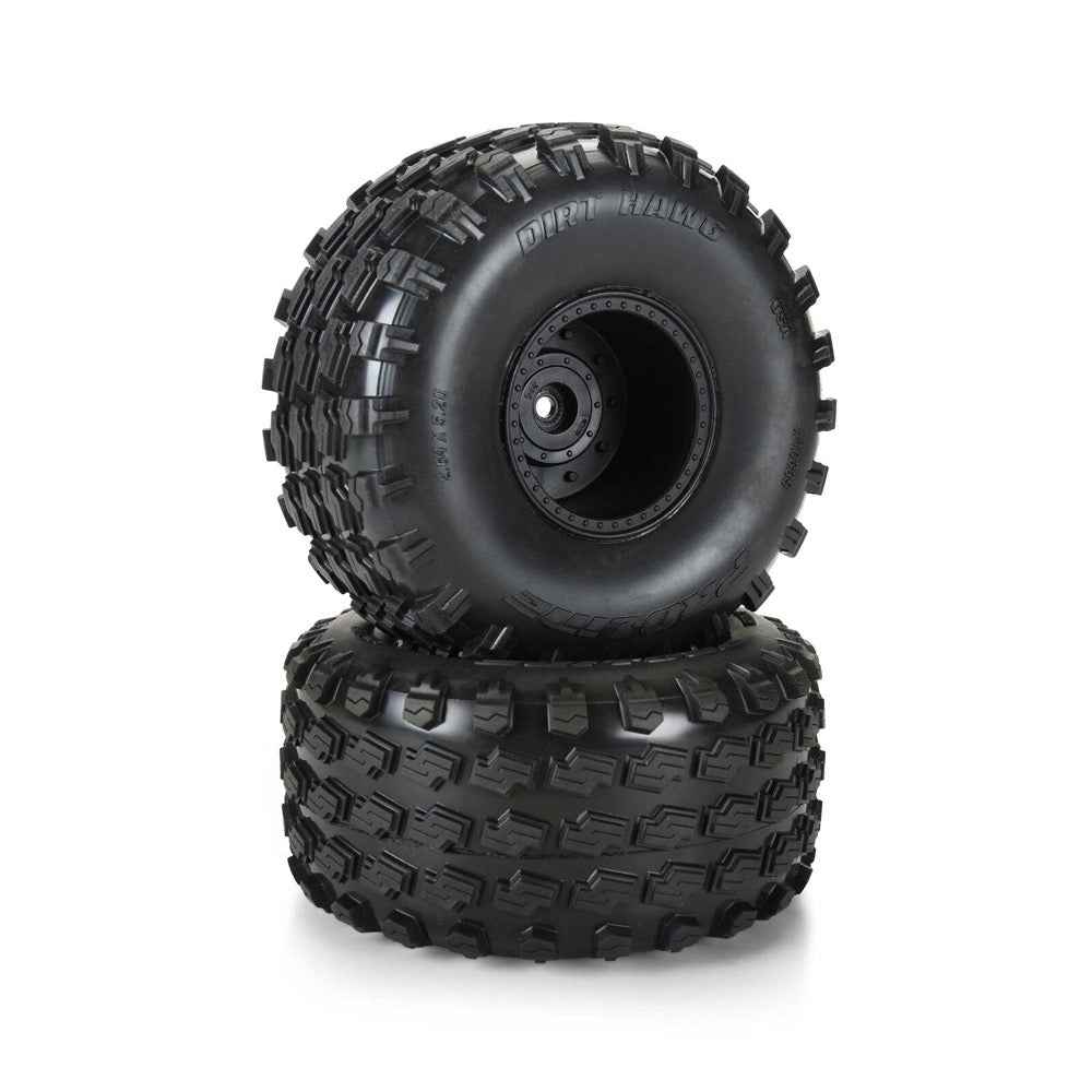 Proline 1033910 Dirt Hawg 2.0 F/R 2.6in MT Tyres Mounted on Black Arrma Wheels 2pcs Arrma Quake Gorgon