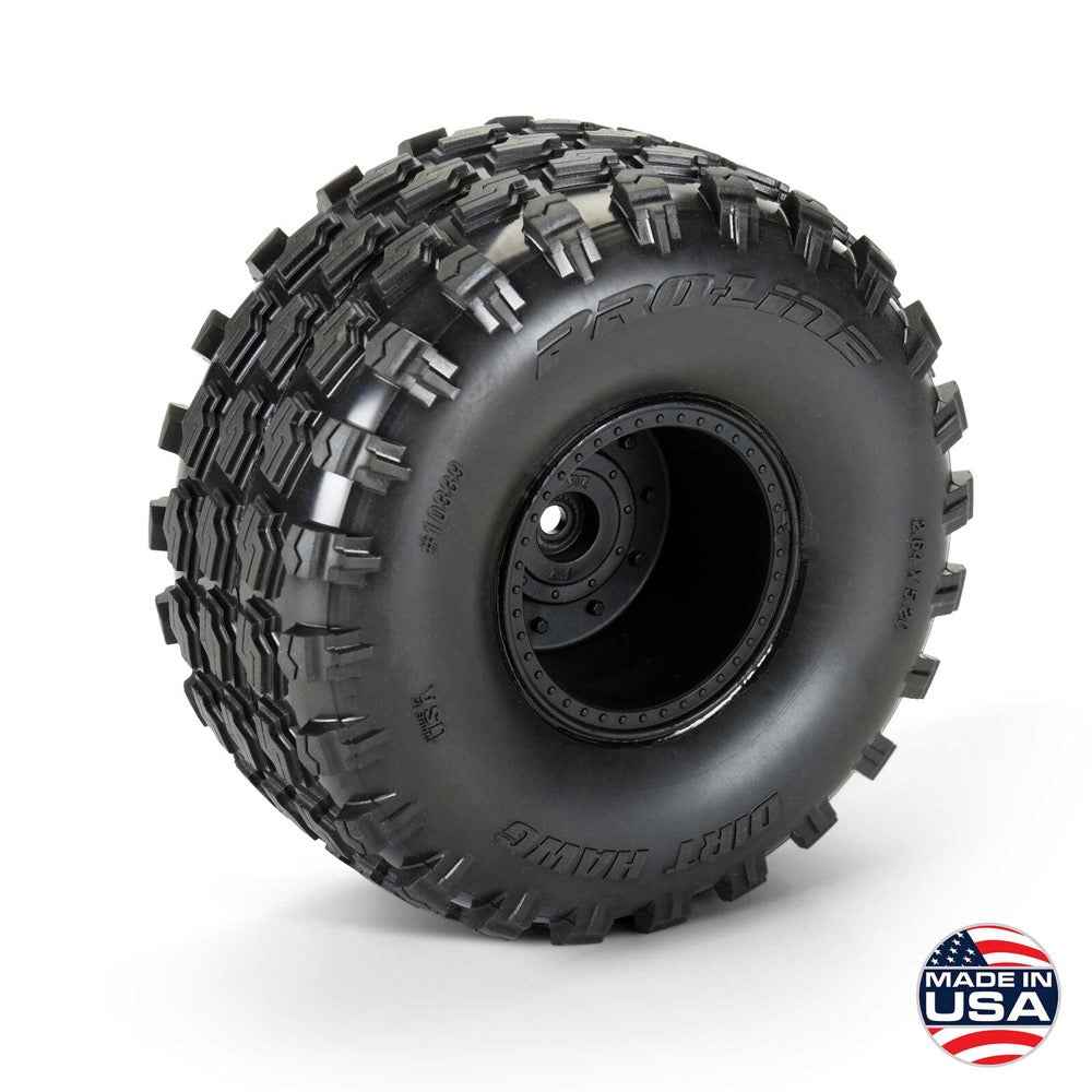 Proline 1033910 Dirt Hawg 2.0 F/R 2.6in MT Tyres Mounted on Black Arrma Wheels 2pcs Arrma Quake Gorgon - Image 2