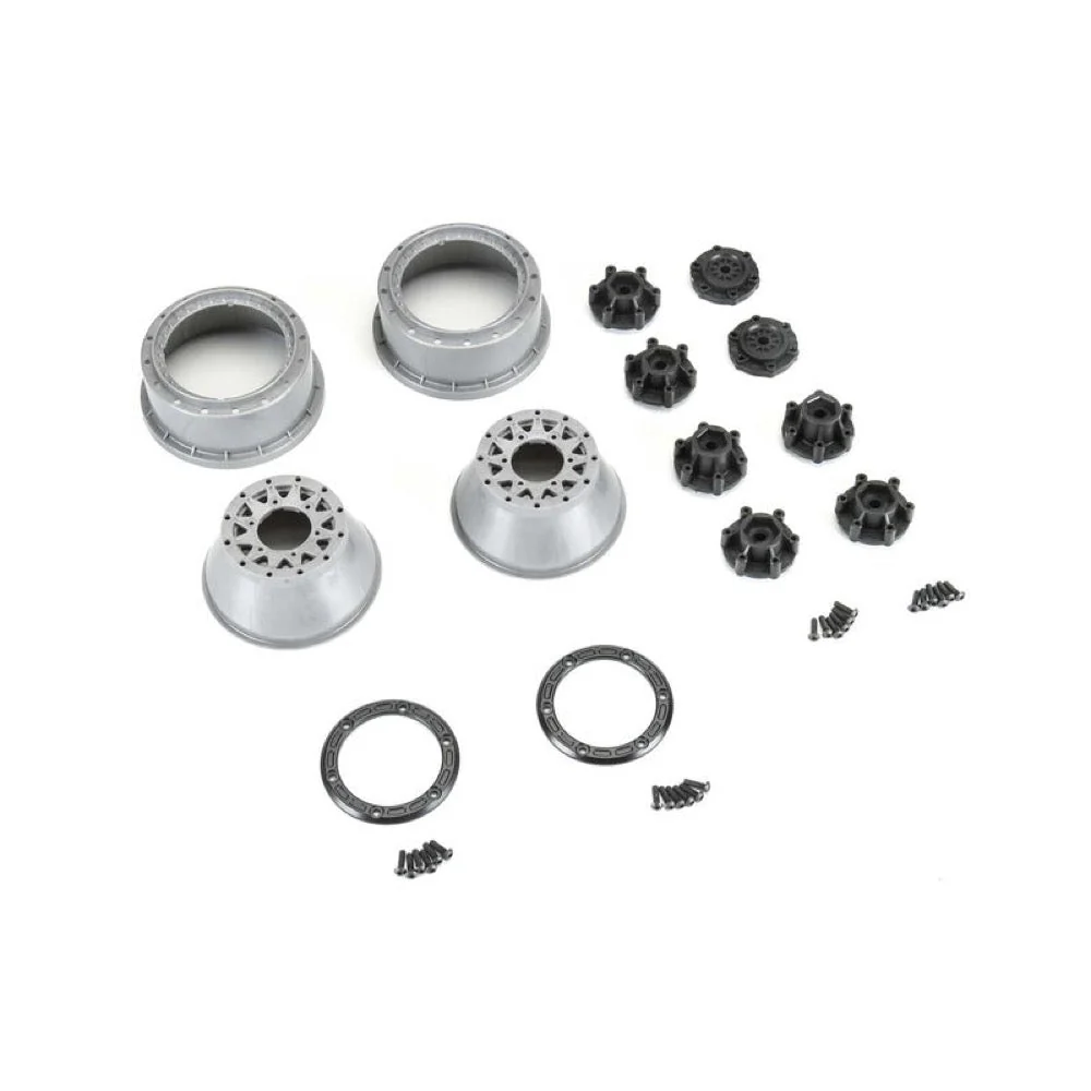 Proline 281106 Limited Edition Raid Bead-Loc F/R 2.2/3.0 Short Course Wheels with 12 & 14mm Hexes 2pcs Black/Grey