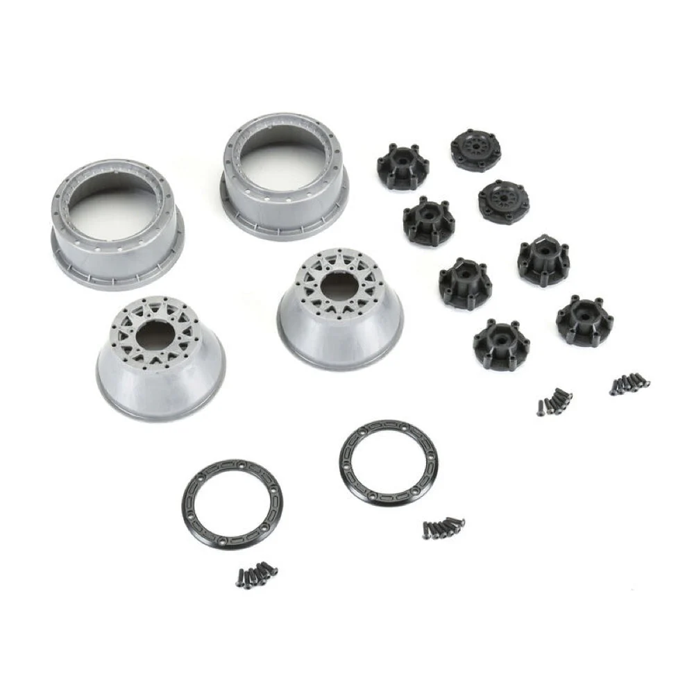 Proline 281106 Limited Edition Raid Bead-Loc F/R 2.2/3.0 Short Course Wheels with 12 & 14mm Hexes 2pcs Black/Grey - Image 3