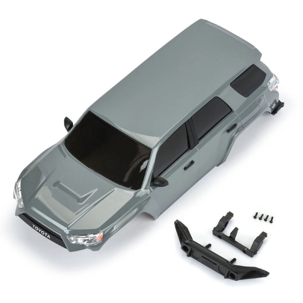 Proline 362114 2024 Toyota 4Runner Painted and Assembled Hard Body suit Axial SCX24 Lunar Rock Gray - Image 2