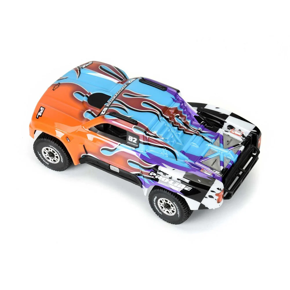 Proline 367522 Limited Edition Painted 2019 Chevy Silverado Body Fire and Ice Arrma Mojave Grom - Image 5