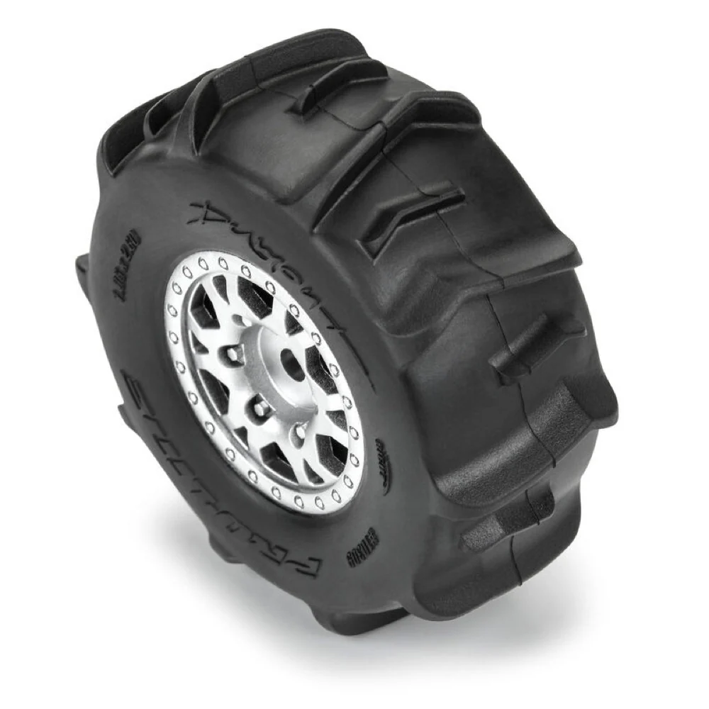 Proline 1030910 Dumont F/R Tyre Set Mounted on Black Impulse Wheels Arrma Mojave Grom - Image 2