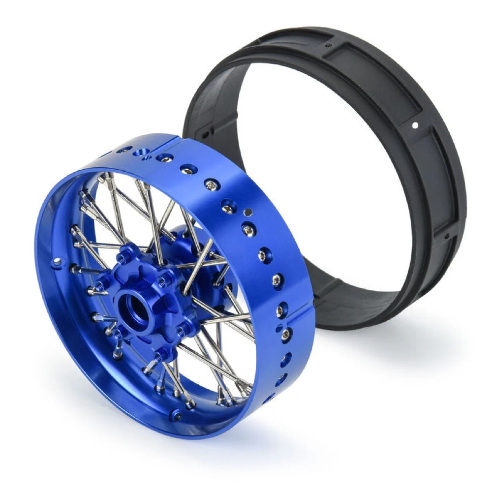 Proline Pro-Spec Aluminium Assembled Front Wheel V2 Bead Blue Promoto-SM PRO284700T1 - Image 4
