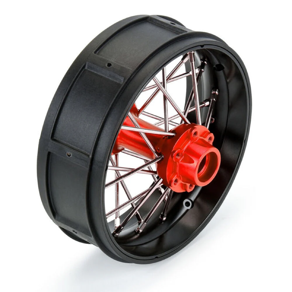 Proline Pro-Spec Assembled Aluminium Rear Wheel V2 Bead Black and Red Promoto-SM PRO284800T2 - Image 2
