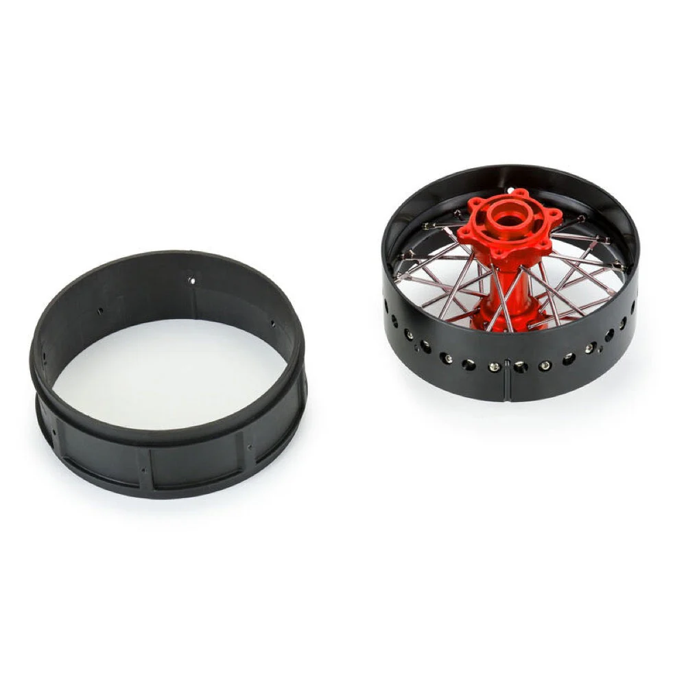 Proline Pro-Spec Assembled Aluminium Rear Wheel V2 Bead Black and Red Promoto-SM PRO284800T2 - Image 3