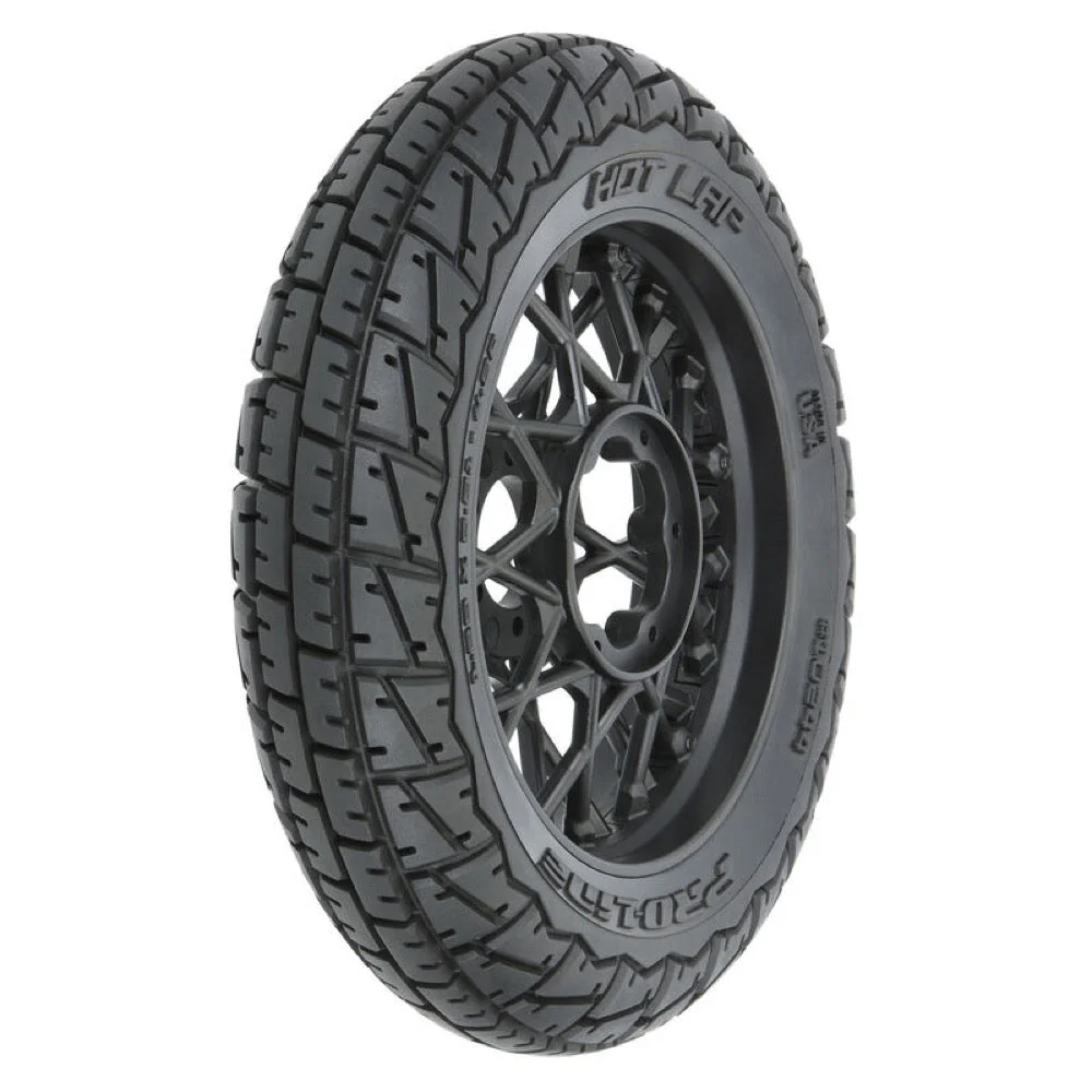 Proline PRO1024410 Hot Lap S3 Front Tyre Mounted on Black Supermoto Wheel Promoto-MX