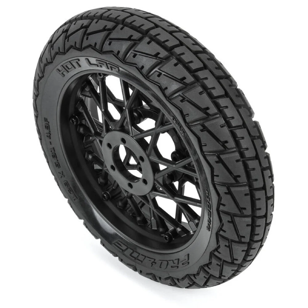 Proline PRO1024410 Hot Lap S3 Front Tyre Mounted on Black Supermoto Wheel Promoto-MX - Image 2