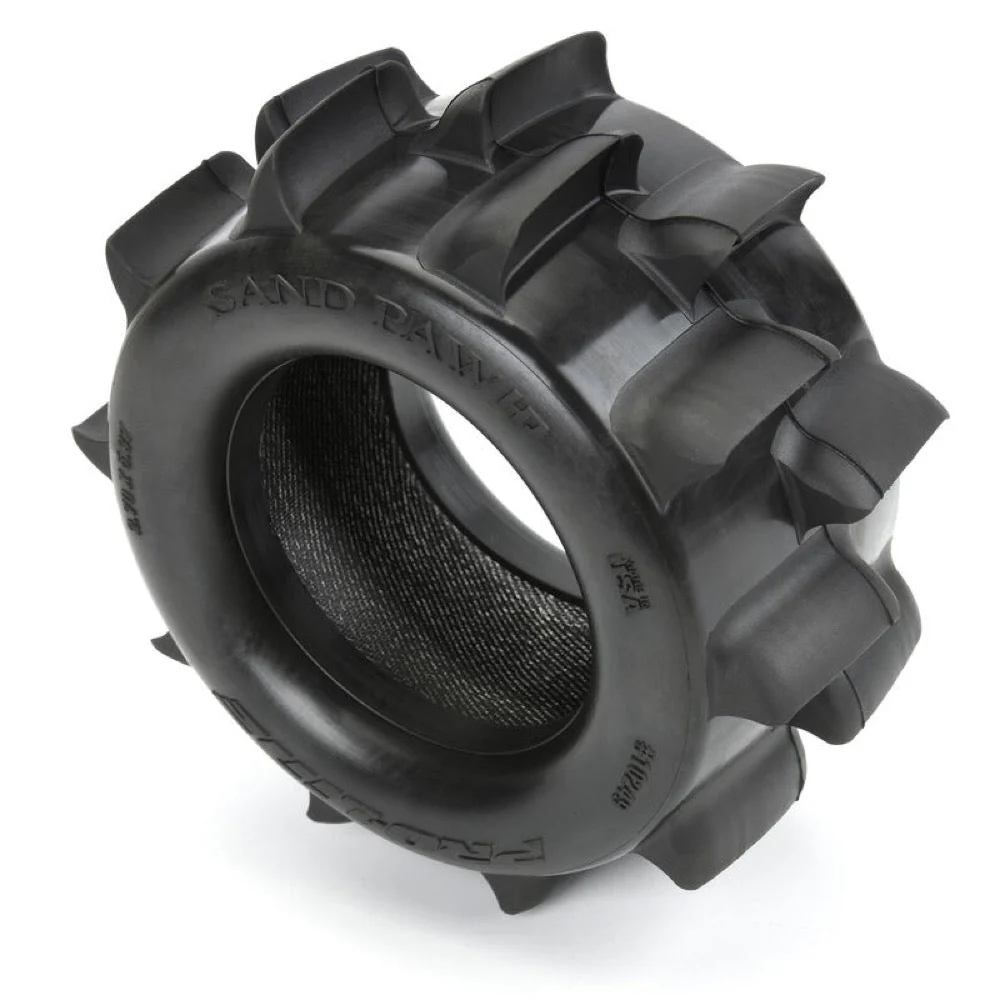 Proline PRO1024910 Sand Paw HP Belt 2.8in Sand Truck Tyres Mounted on Raid Black Wheels 2pcs - Image 4