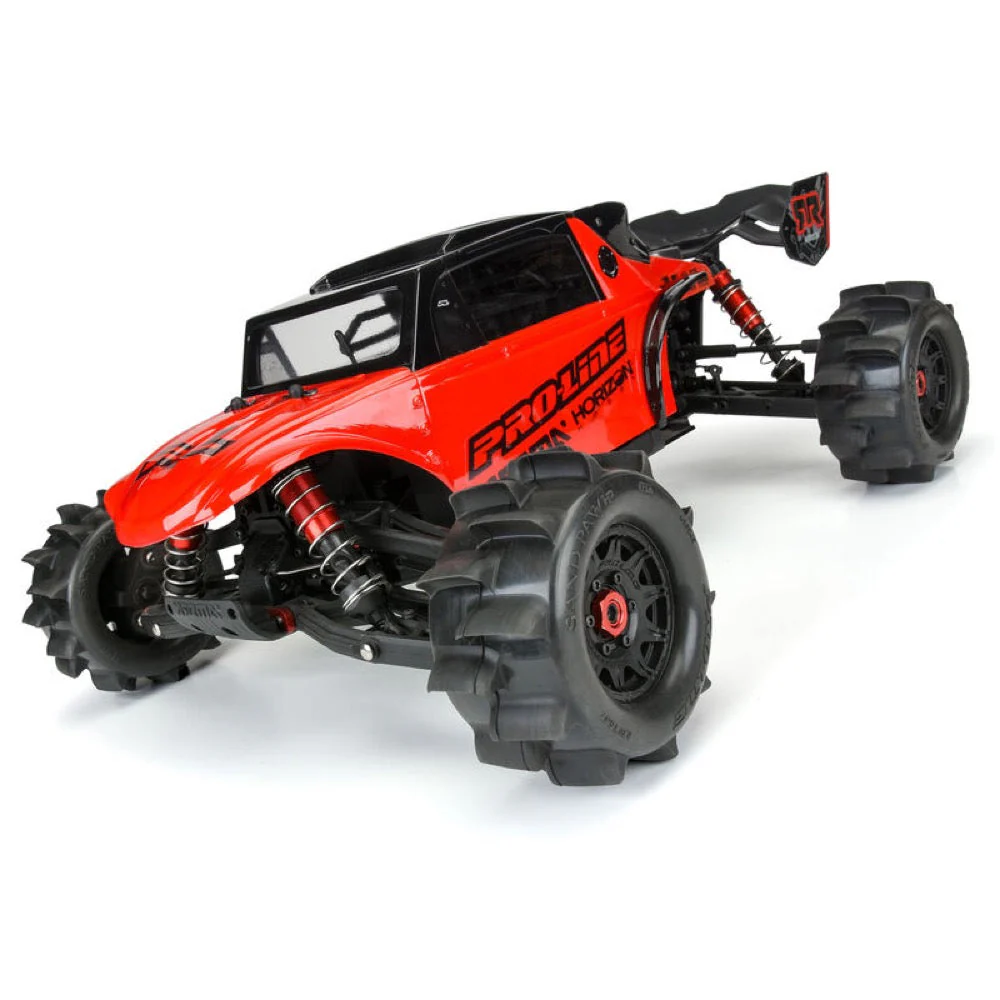Proline PRO1024910 Sand Paw HP Belt 2.8in Sand Truck Tyres Mounted on Raid Black Wheels 2pcs - Image 6