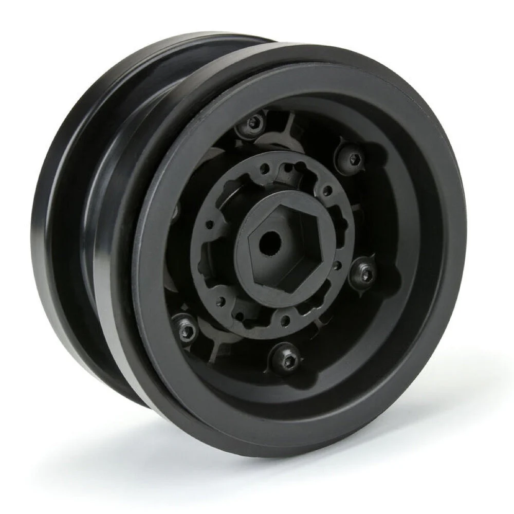 Proline PRO282600 Black Rhino Armory Gunmetal 2.9in Aluminum Dual Offset Wheels suit SCX6 - Image 3