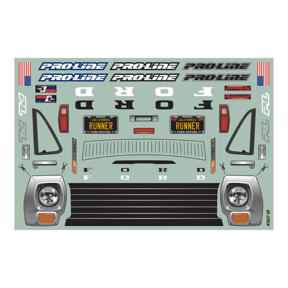 Proline PRO364700 1967 Ford F-100 Pre-Runner Clear Body suit 313mm Crawlers - Image 7