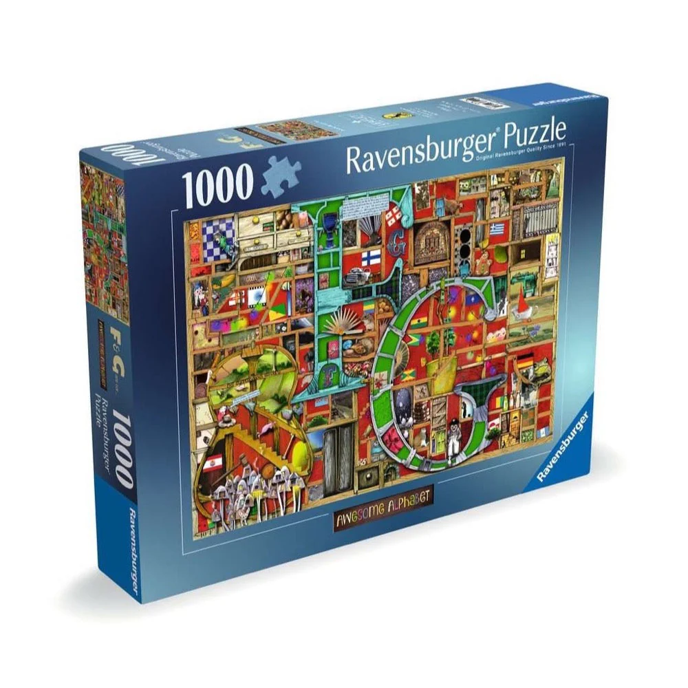 Ravensburger 00120-1 Awesome Alphabet F and G 1000pc Jigsaw Puzzle