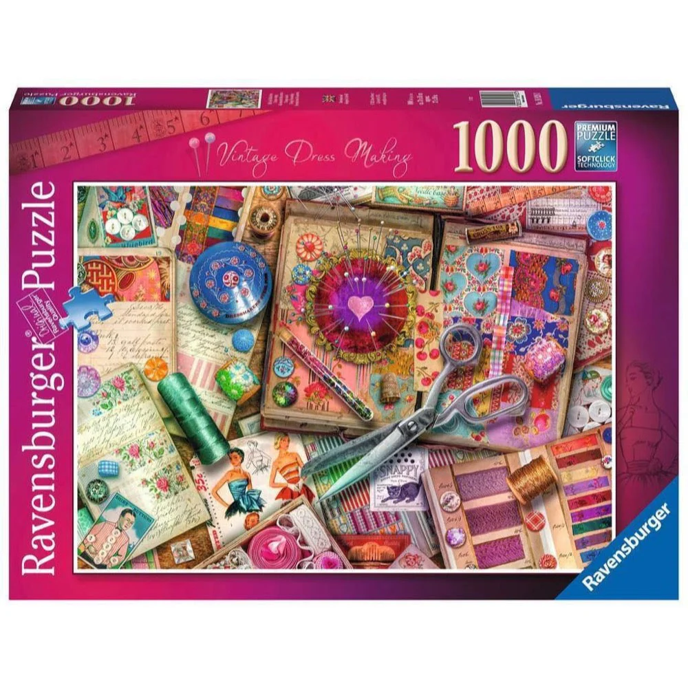 Ravensburger 00162-1 Vintage Dressmaking 1000pc Jigsaw Puzzle