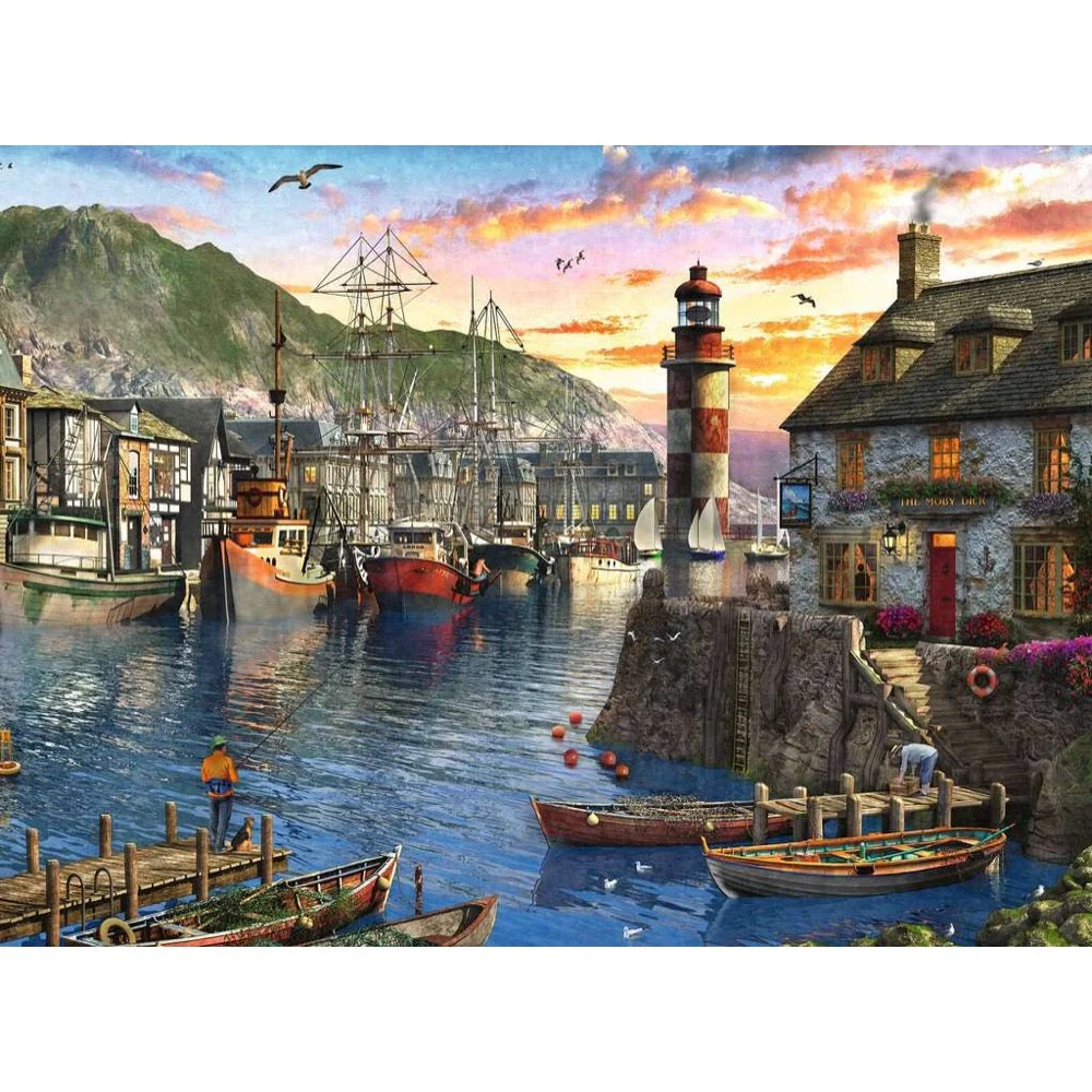 Ravensburger 00212-3 Sunrise at the Port 500pc Jigsaw Puzzle - Image 2