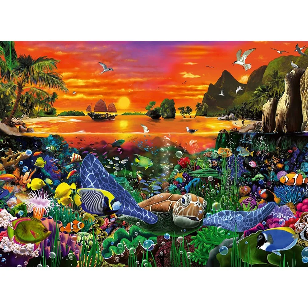 Ravensburger 00225-3 Turtle in the Reef 500pc Jigsaw Puzzle - Image 2