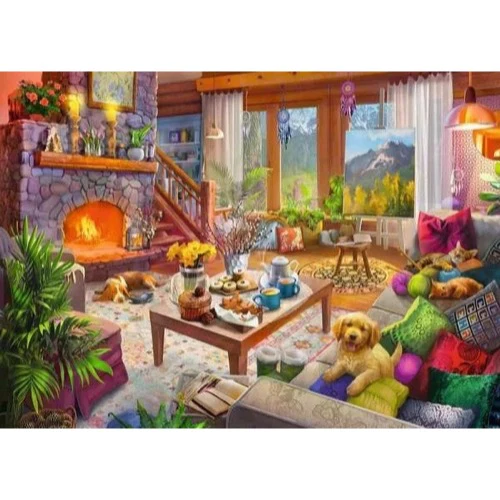 Ravensburger 00293-2 Cozy Cabin 1000pc Jigsaw Puzzle - Image 5