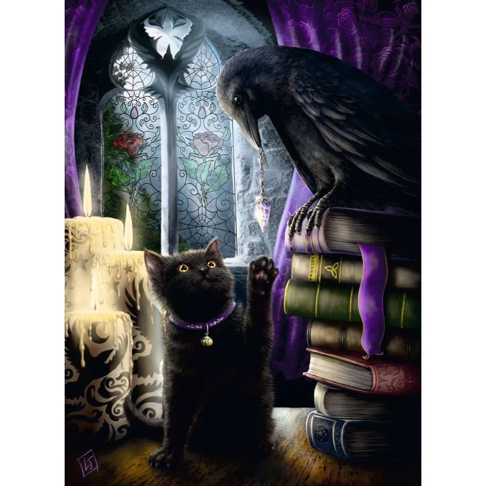 Ravensburger 00314-4 Black Cat And Raven 500pc Jigsaw Puzzle - Image 2