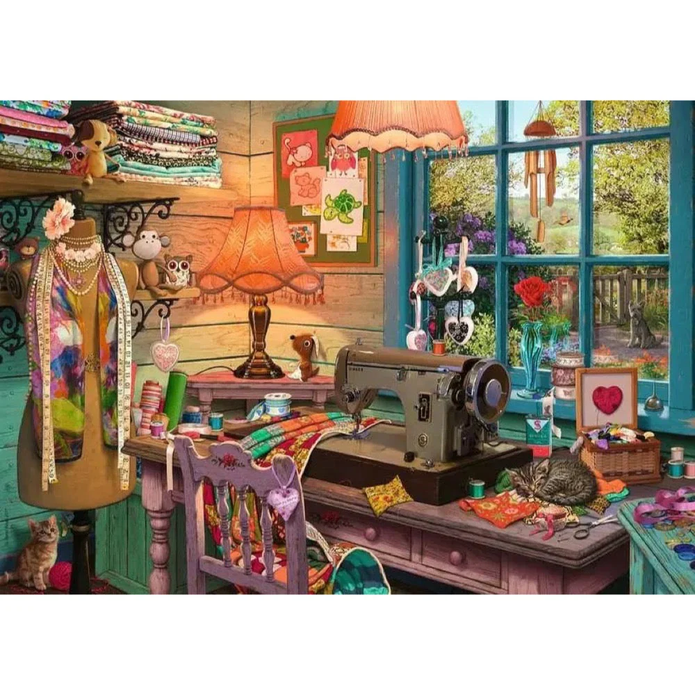 Ravensburger 00322-9 My Haven No. 4 The Sewing Shed 1000pc Jigsaw Puzzle - Image 2