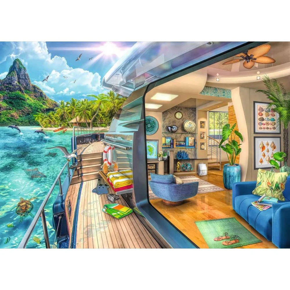 Ravensburger 00413-4 Tropical Island Charter 1000pc Jigsaw Puzzle - Image 2