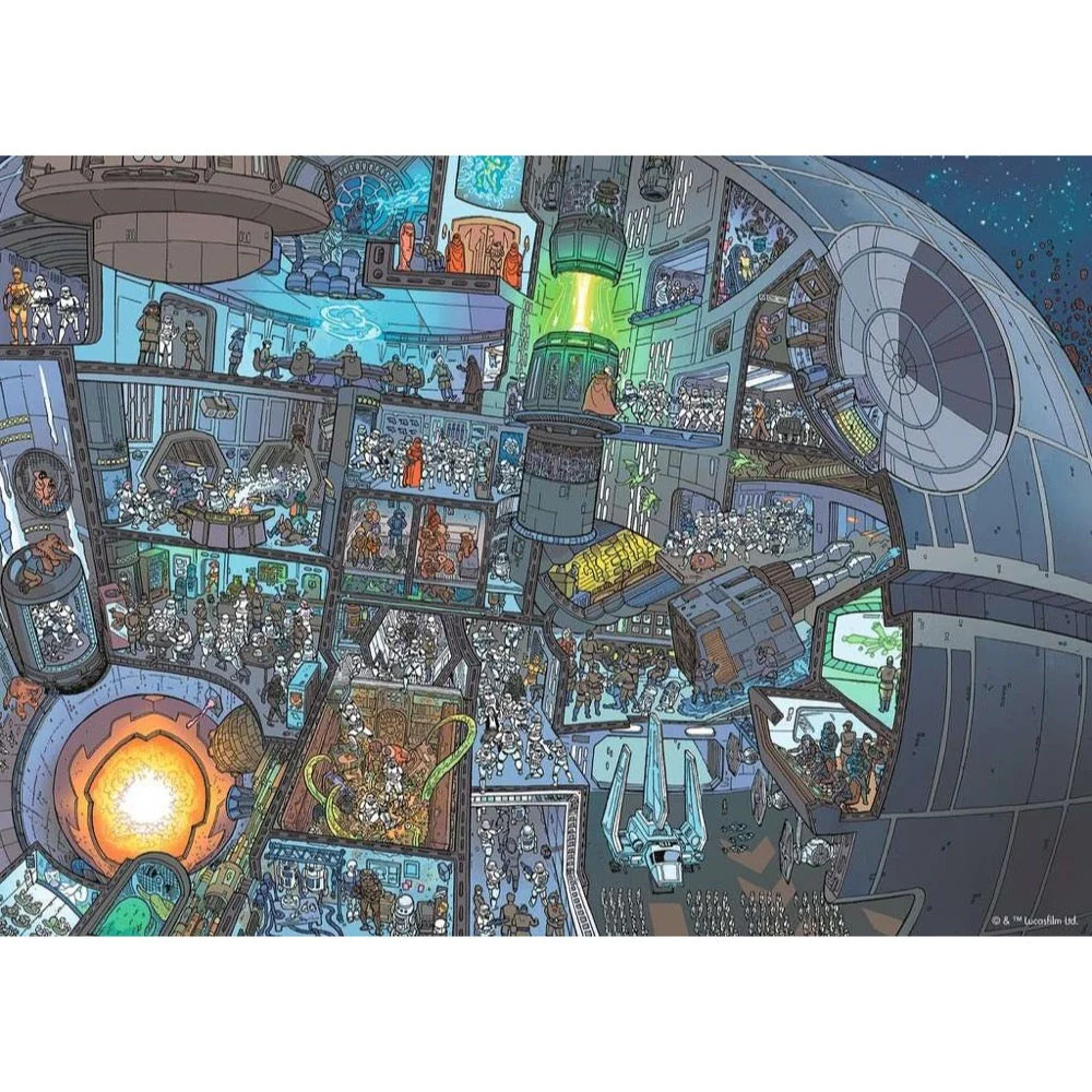 Ravensburger 00452-3 Star Wars Wheres Wookie 1000pc Jigsaw Puzzle - Image 2