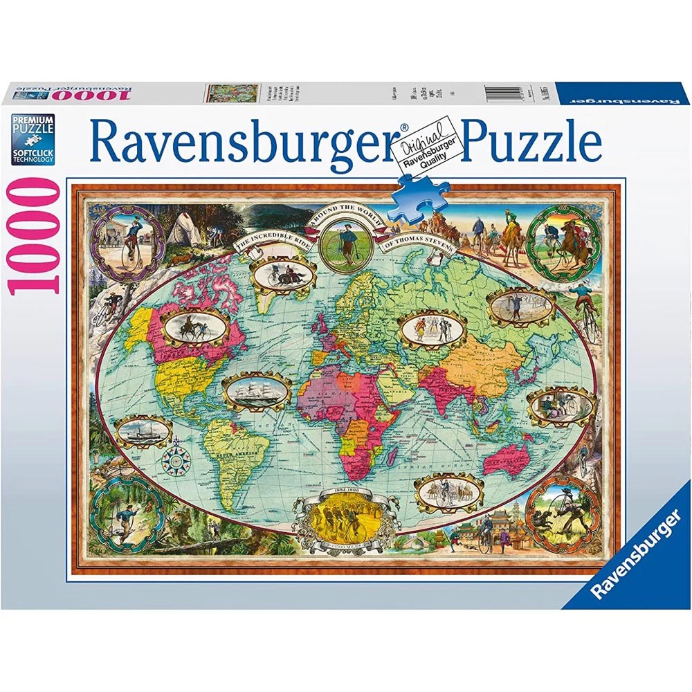 Ravensburger 00569-8 Around the World by Bike 1000pc Jigsaw Puzzle