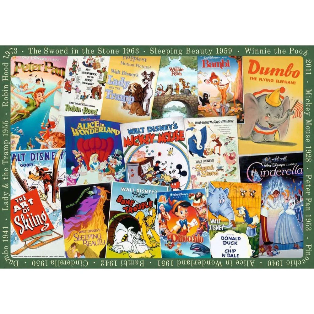Ravensburger 00689-3 Disney Vintage Movie Posters 1000pc Jigsaw Puzzle - Image 2