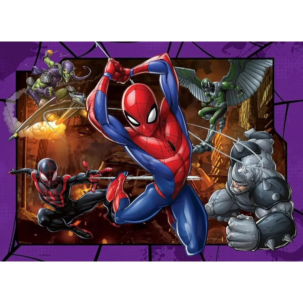 Ravensburger 01076-0 Spider-Man Protector of New York Bumper Pack 4x100pc Jigsaw Puzzle - Image 5