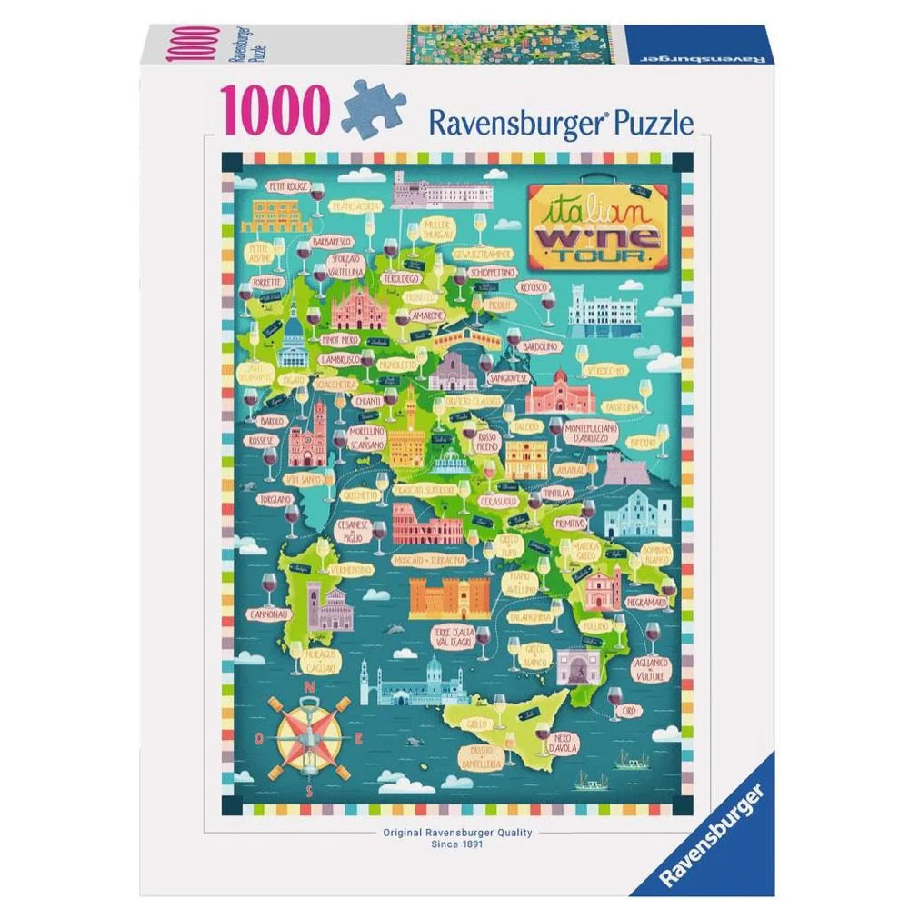 Ravensburger 01238-2 Italian Wine Tour 1000pc Jigsaw Puzzle