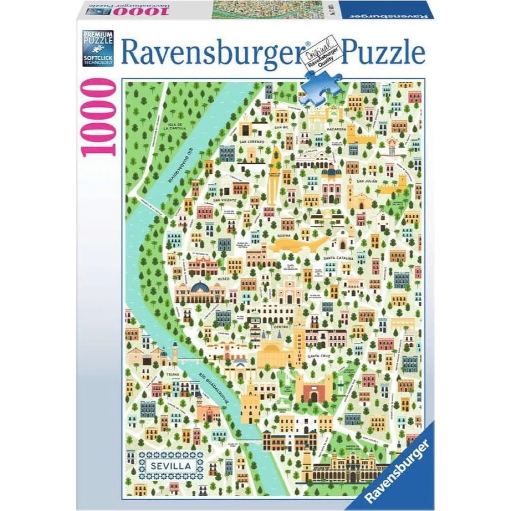 Ravensburger 01239-9 Map Of Seville 1000pc Jigsaw Puzzle