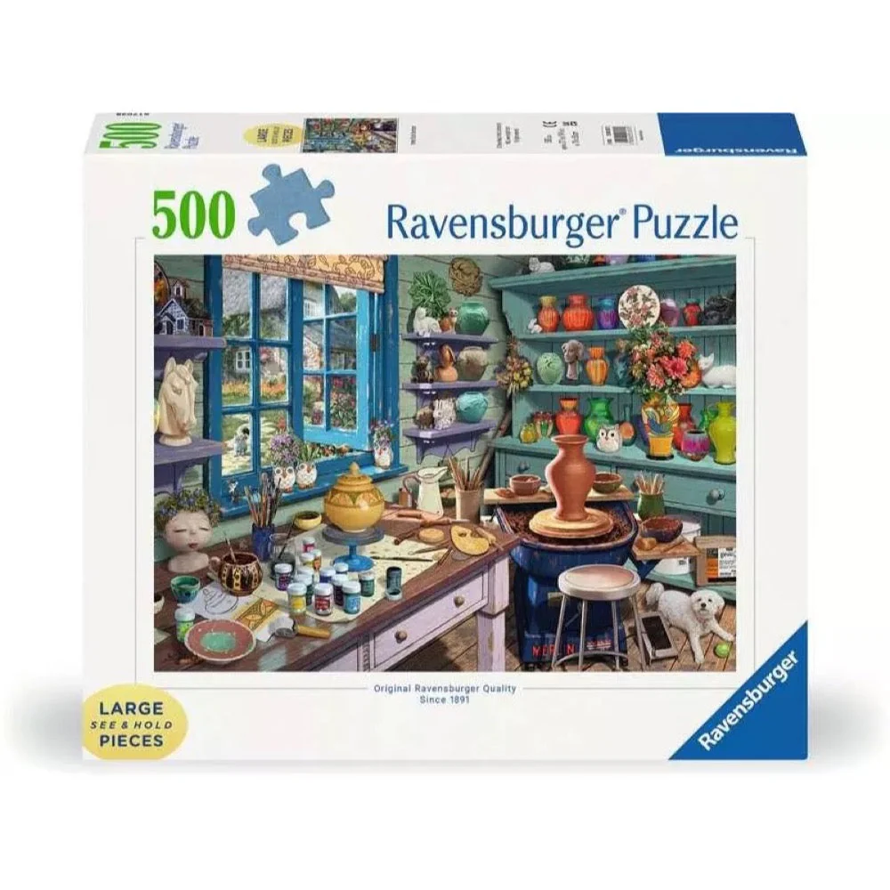 Ravensburger 01357-0 Pottery Studio Sanctuary Puzzle 500pc Large Format Jigsaw Puzzlee