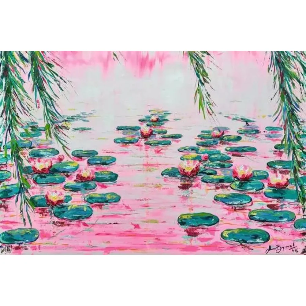 Ravensburger 01420-1 Mauro Bergonzoli Pink Water Lillies 4000pc Jigsaw Puzzle - Image 2