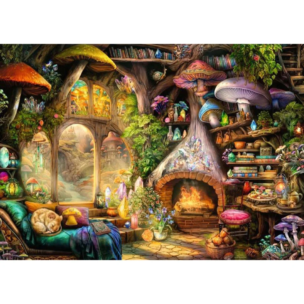 Ravensburger 01525-3 Mushroom Cottage Puzzle 1000pc Jigsaw Puzzle - Image 2