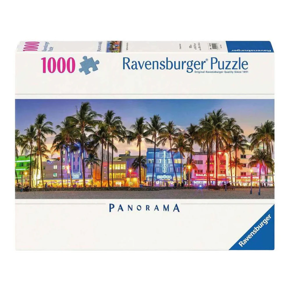 Ravensburger 01710-3 Night Glow On Ocean Drive 1000pc Jigsaw Puzzle