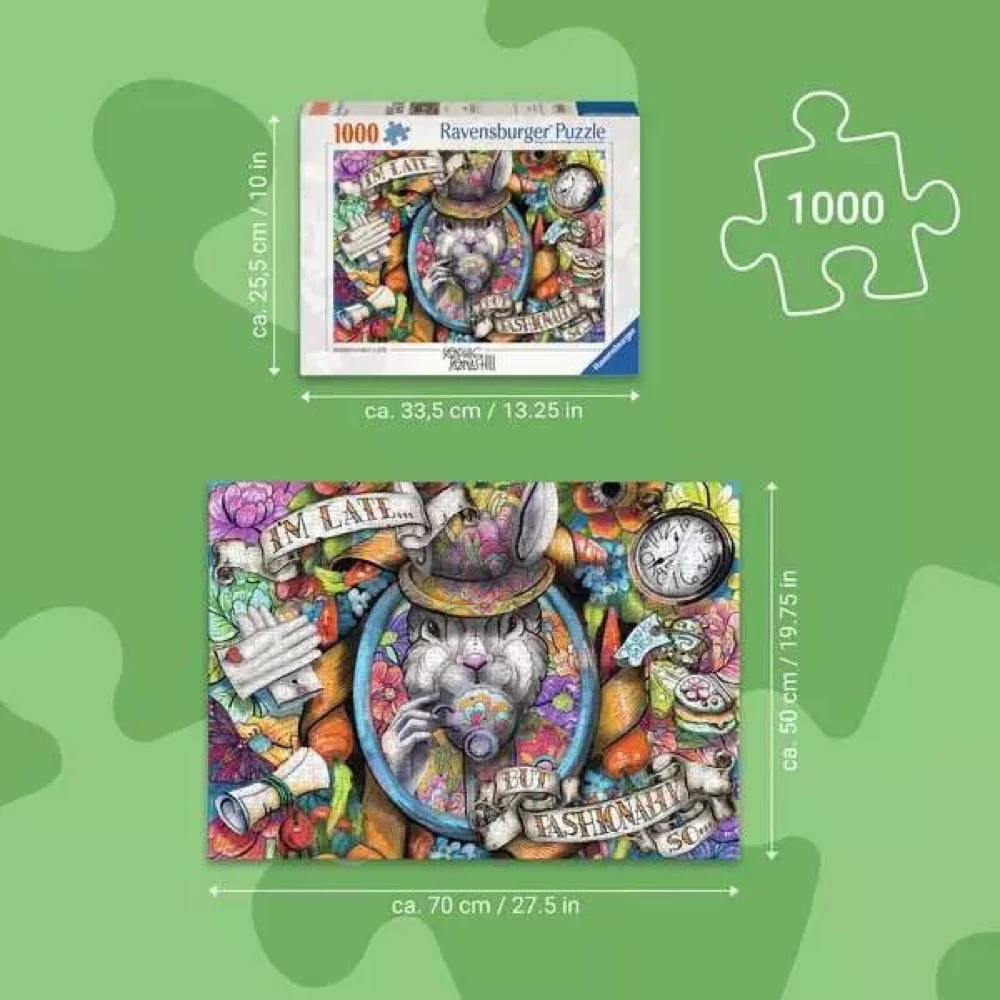 Ravensburger 01712-7 Fashionably Late 1000pc Jigsaw Puzzle - Image 3