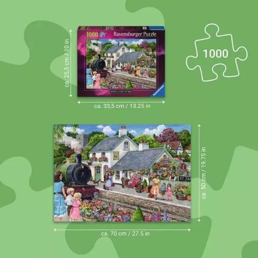 Ravensburger 01726-4 Whistle Stop Cottage 1000pc Jigsaw Puzzle - Image 3
