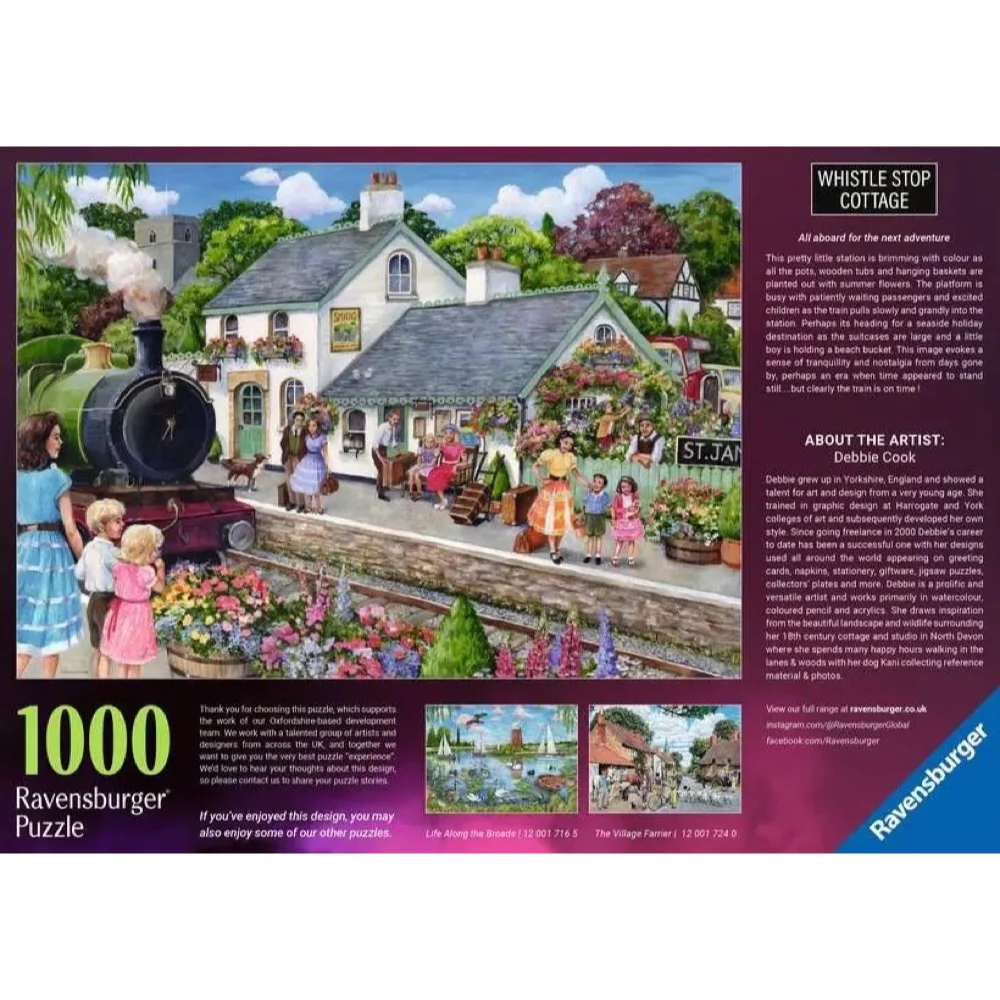 Ravensburger 01726-4 Whistle Stop Cottage 1000pc Jigsaw Puzzle - Image 6