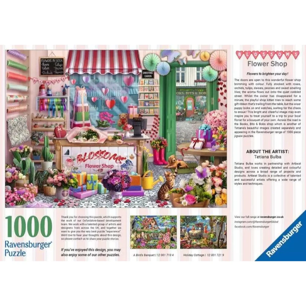 Ravensburger 01727-1 Blossoms Flower Shop 1000pc Jigsaw Puzzle - Image 6