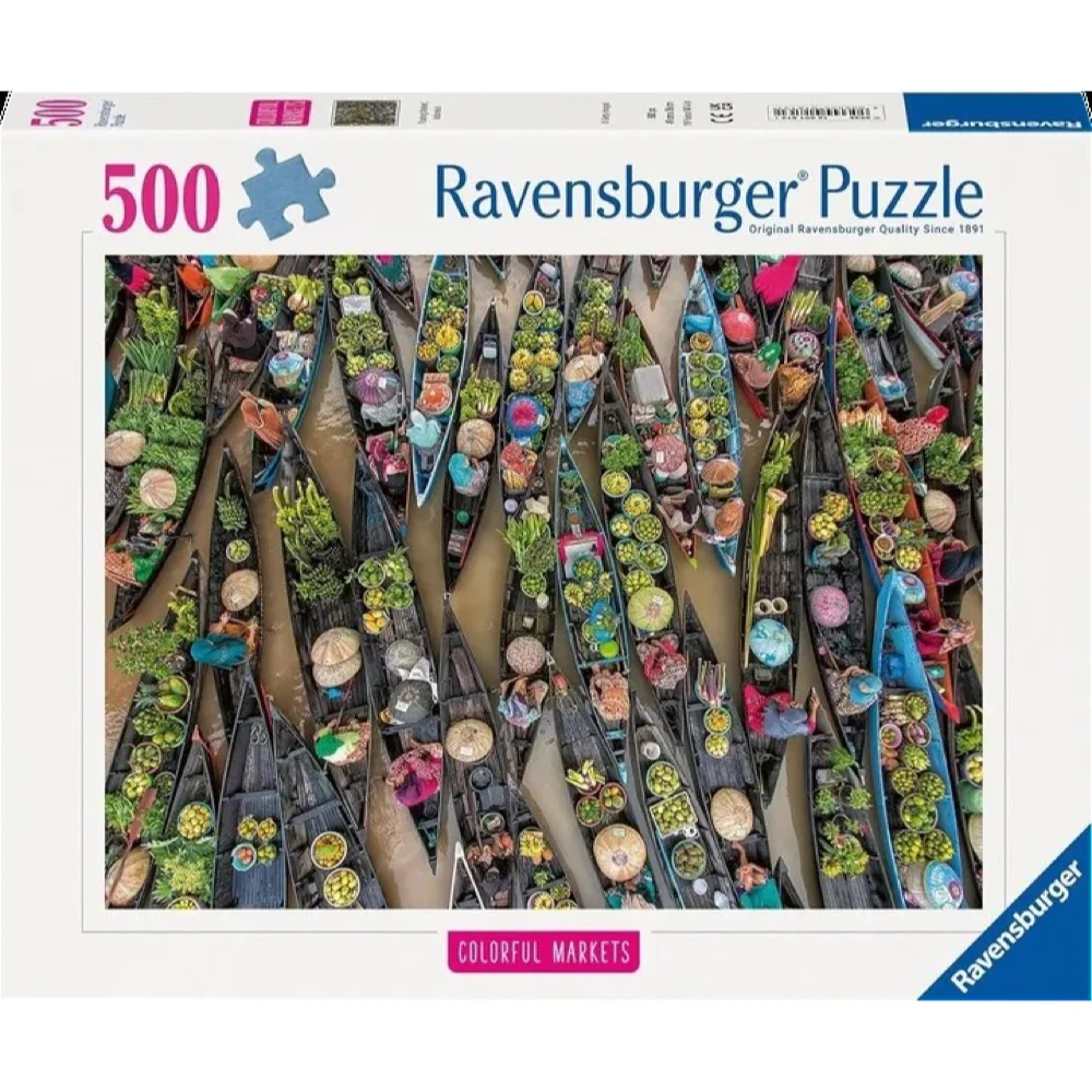 Ravensburger 01813-1 Floating Market Indonesia 500pc Jigsaw Puzzle