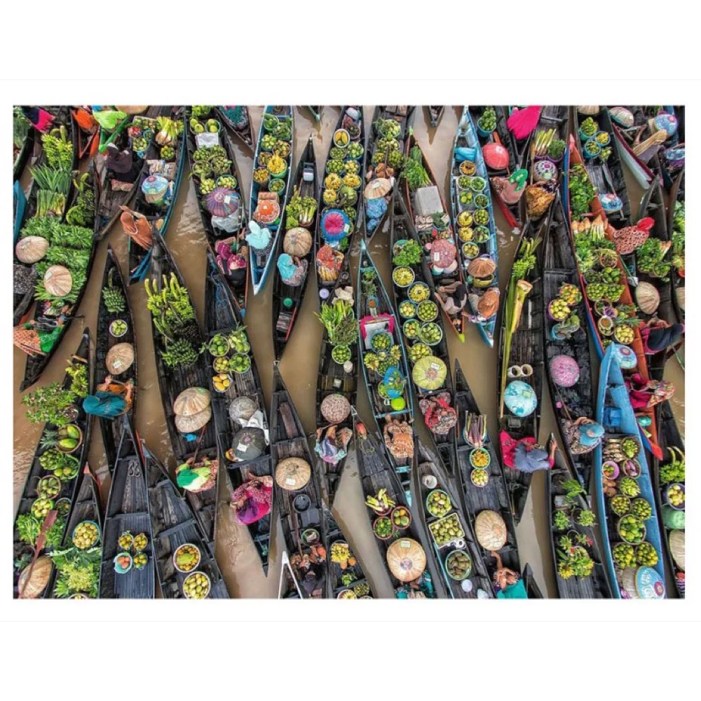 Ravensburger 01813-1 Floating Market Indonesia 500pc Jigsaw Puzzle - Image 2