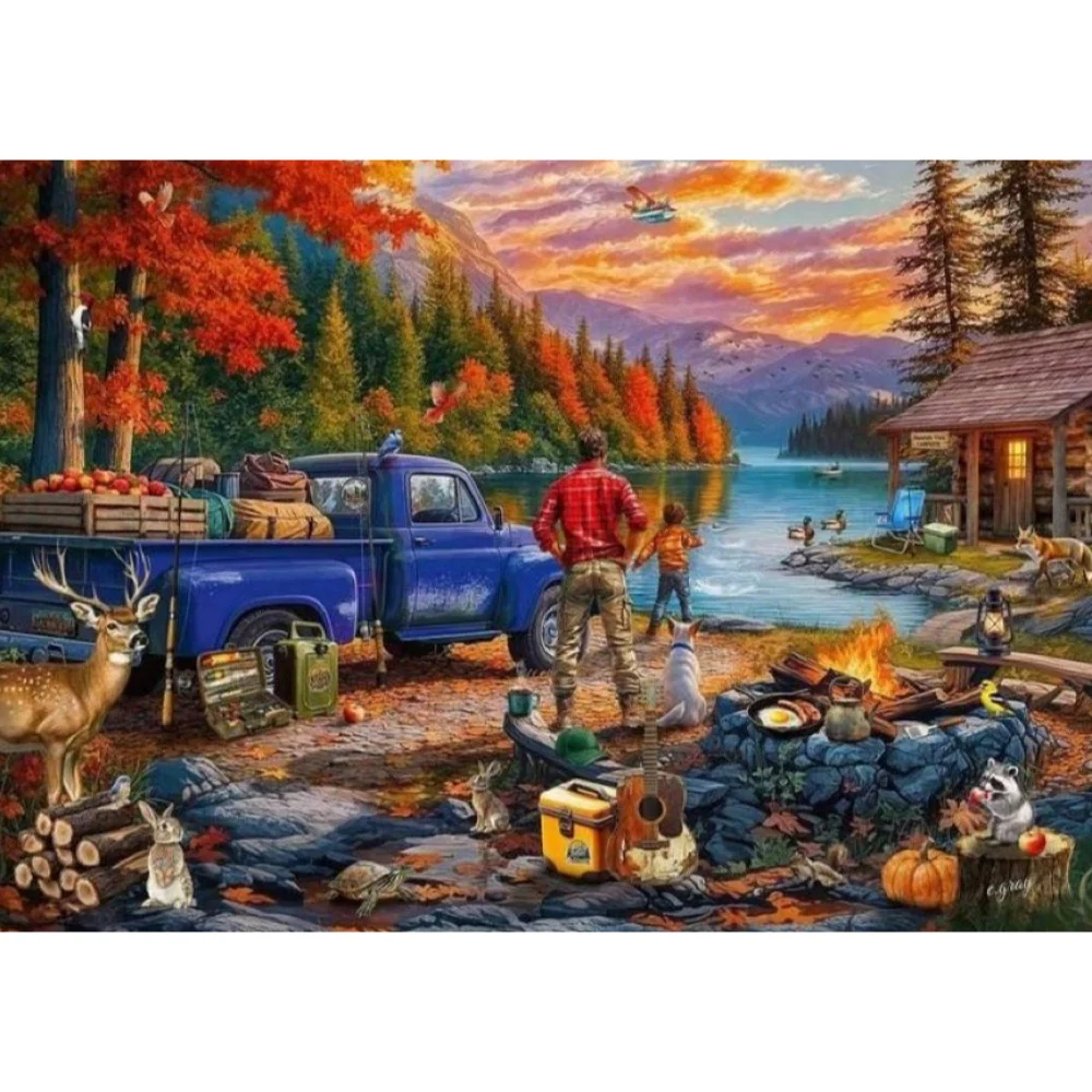 Ravensburger 01838-4 Sunset Lake 300pc Jigsaw Puzzle - Image 2