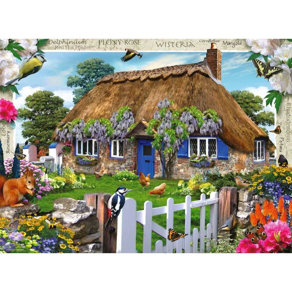 Ravensburger 01997-8 Cosy Cottage No 2 4x100pc Jigsaw Puzzle - Image 2
