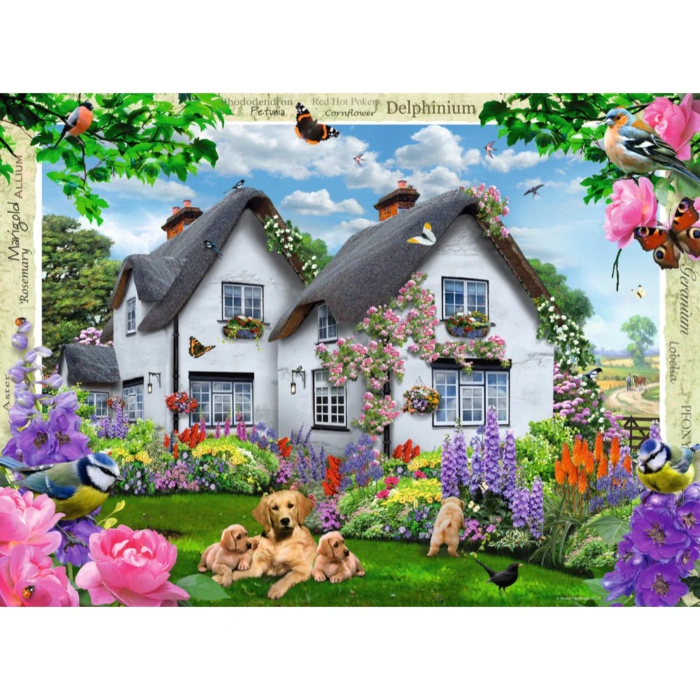 Ravensburger 01997-8 Cosy Cottage No 2 4x100pc Jigsaw Puzzle - Image 3