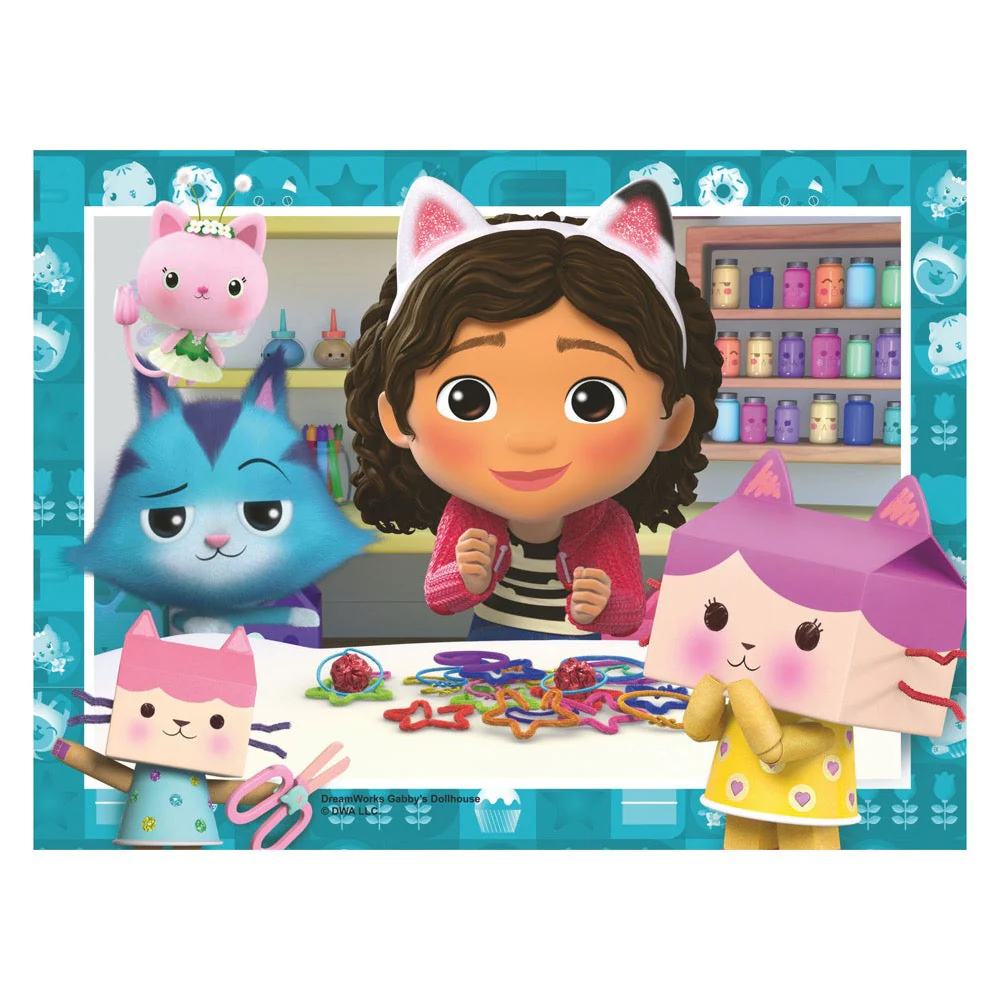 Ravensburger 03143-6 Gabby's Dollhouse 4 In a Box 12, 16, 20 & 24pc Jigsaw Puzzle - Image 2