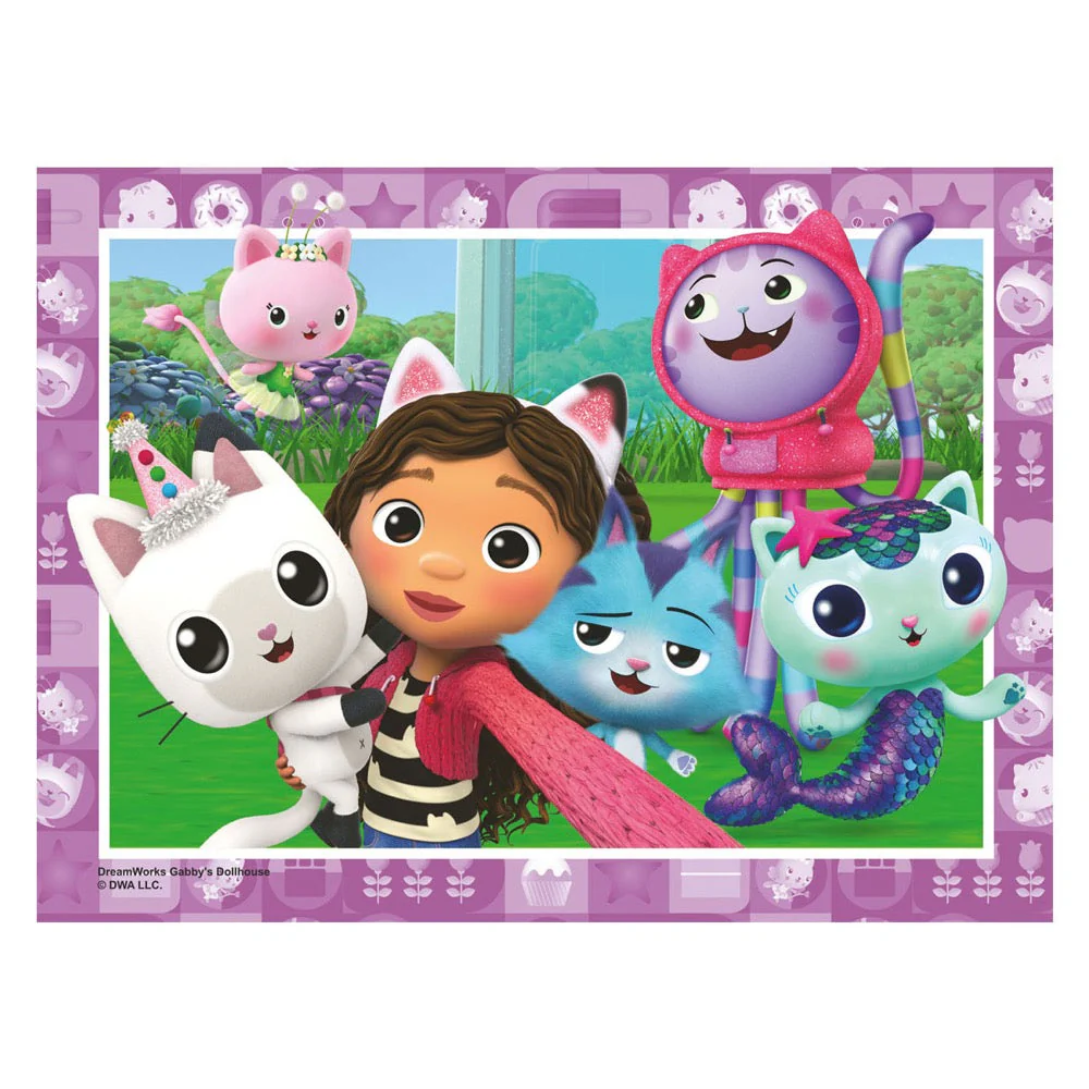 Ravensburger 03143-6 Gabby's Dollhouse 4 In a Box 12, 16, 20 & 24pc Jigsaw Puzzle - Image 4