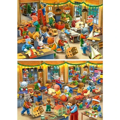 Ravensburger 04047-7 Christmas Toy Factory 2x24pc Jigsaw Puzzle - Image 2