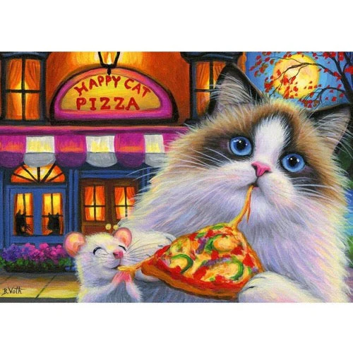 Ravensburger 04060-6 Happy Cat Pizza 35pc Jigsaw Puzzle - Image 2