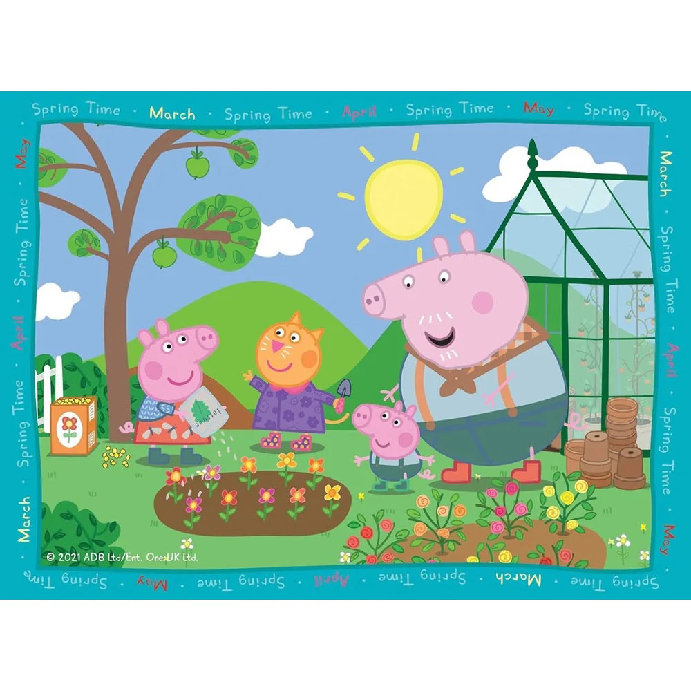 Ravensburger 04104-7 Peppa Pig Family Time 4 In a Box 12, 16, 20 & 24pc Jigsaw Puzzle - Image 2
